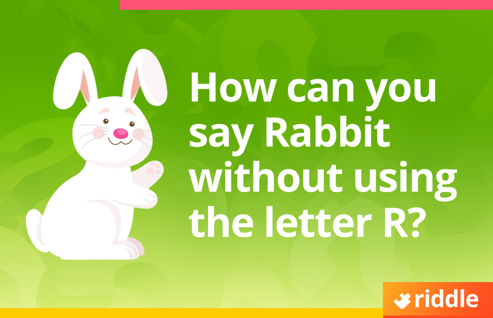 How can you say Rabbit without using the letter R? – Riddlesmash.com