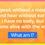 I speak without a mouth and hear without ears. I have no body, but I come alive with the wind.