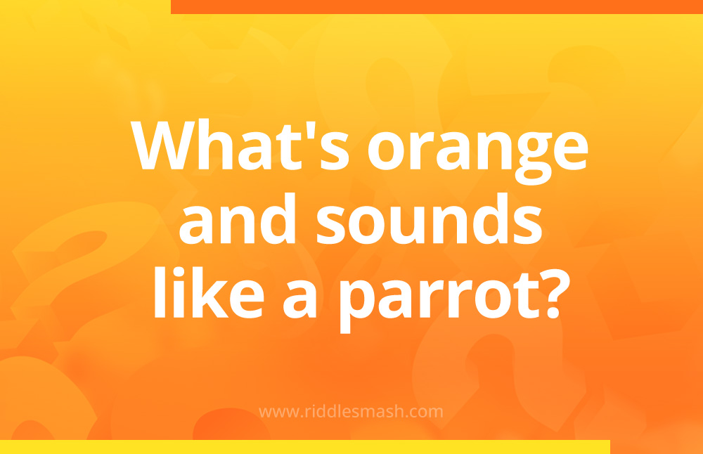 What's orange and sounds like a parrot?