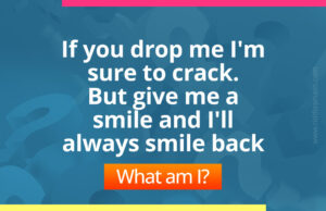 If you drop me I'm sure to crack.  But give me a smile and I'll always smile back. What am I?