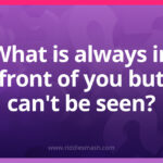 What is always in front of you but can't be seen?