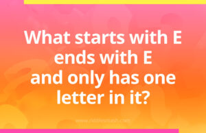 What starts with E ends with E and only has one letter in it?