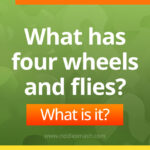 What has four wheels and flies?