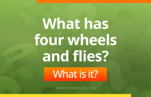 What has four wheels and flies?