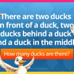 There are two ducks in front of a duck, two ducks behind a duck and a duck in the middle. How many ducks are there?