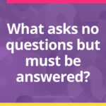 What asks no questions but must be answered? - Riddle