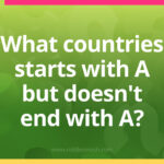 What countries start with A but doesn't end with A?