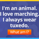 I'm an animal. I love marching. I always wear tuxedo. what am I?