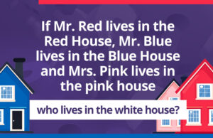 If Mr. Red lives in the Red House, Mr. Blue lives in the Blue House and Mrs. Pink lives in the pink house, who lives in the white house?