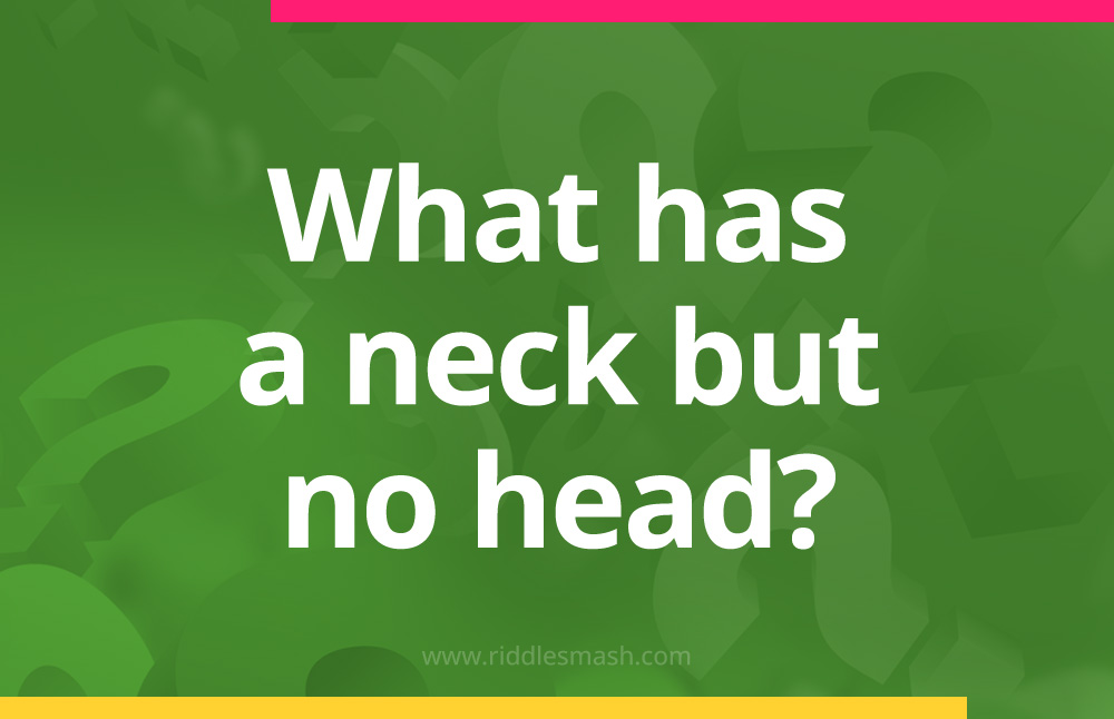 What has a neck but no head?