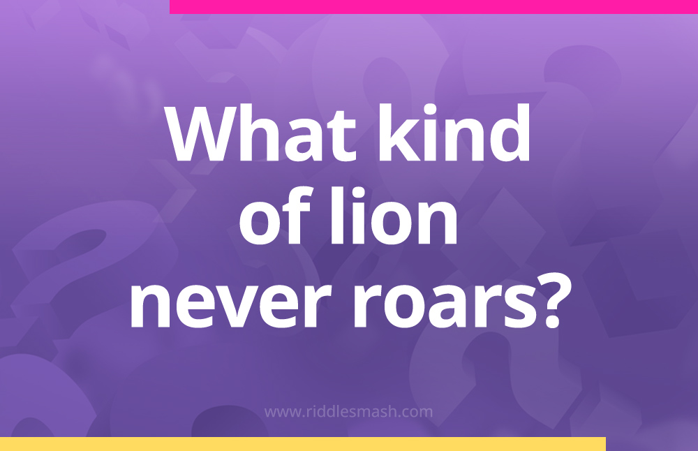 What kind of lion never roars?