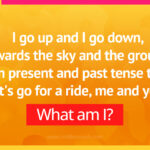 Solve the riddle: I go up and I go down, towards the sky and the ground. I'm present and past tense too, let's go for a ride, me and you. What am I? On this page, you will find the correct answer to the riddle and a hint.