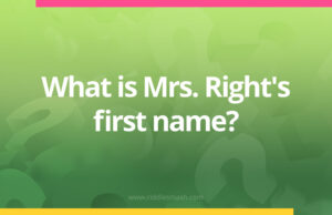 What is Mrs. Right's first name?