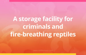 A storage facility for criminals and fire-breathing reptiles.