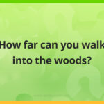 How far can you walk into the woods​?