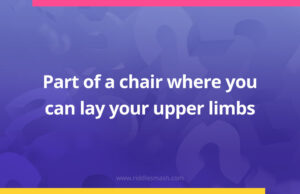 Part of a chair where you can lay your upper limbs.