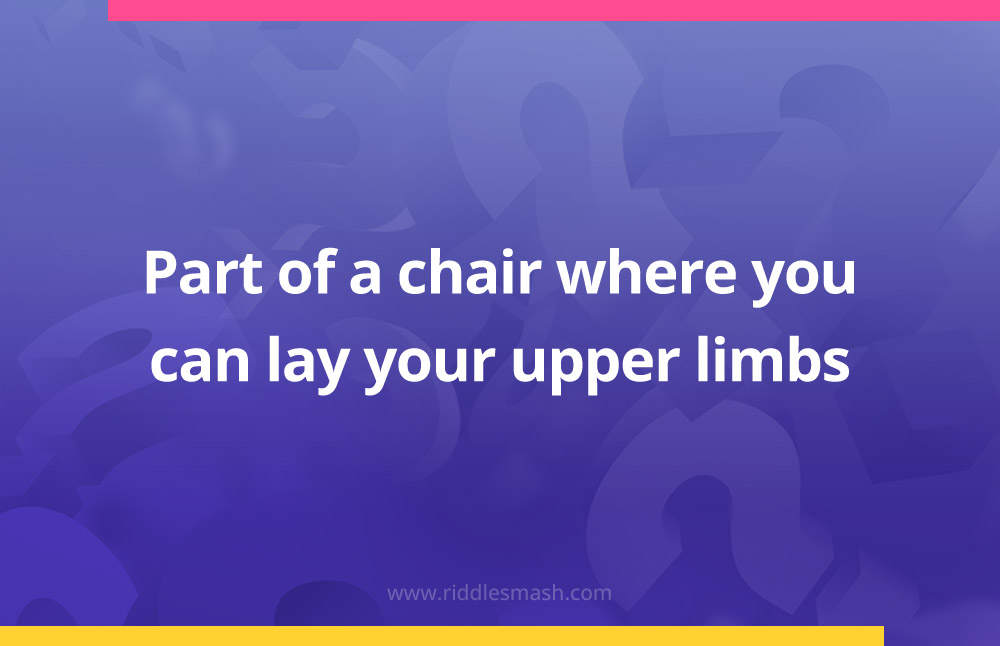 Part of a chair where you can lay your upper limbs.
