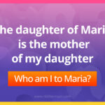 The daughter of Maria is the mother of my daughter.