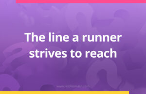The line a runner strives to reach.