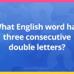 What English word has three consecutive double letters?