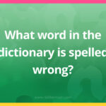 What word in the dictionary is spelled wrong​?