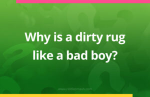 Why is a dirty rug like a bad boy?