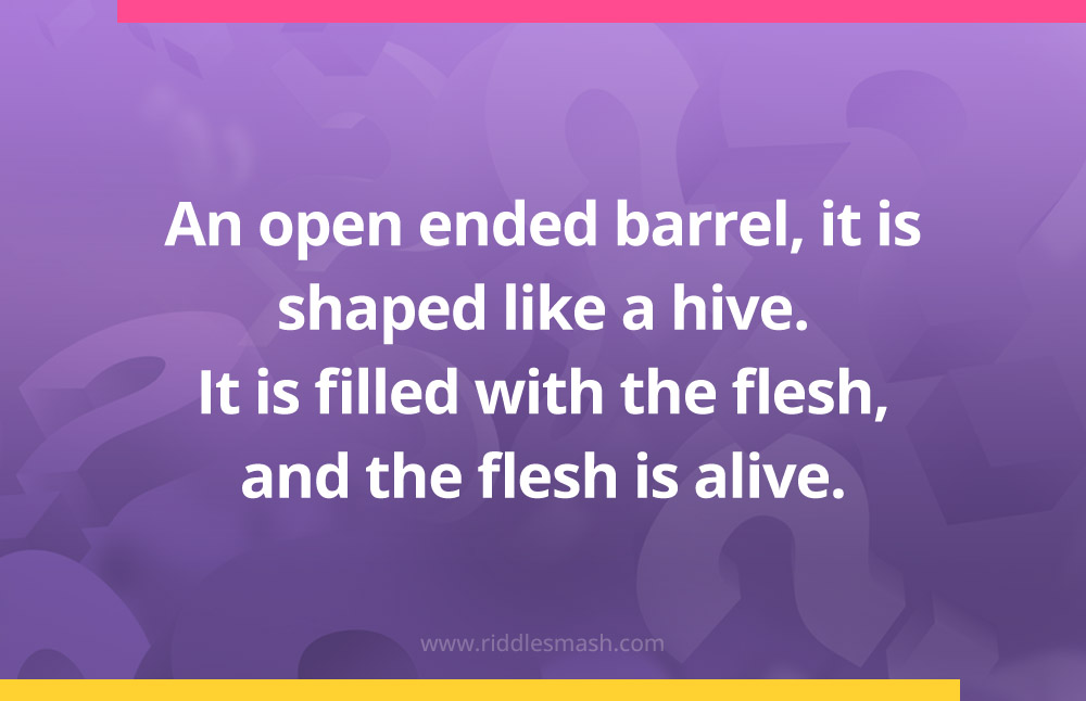 An open ended barrel, it is shaped like a hive. It is filled with the flesh, and the flesh is alive.