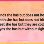 Hands she has but does not hold, teeth she has but does not bite, feet she has but they are cold, eyes she has but without sight.