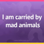 I am carried by mad animals​.