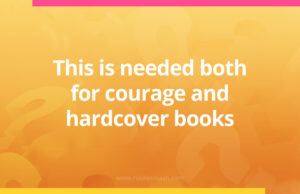 This is needed both for courage and hardcover books.