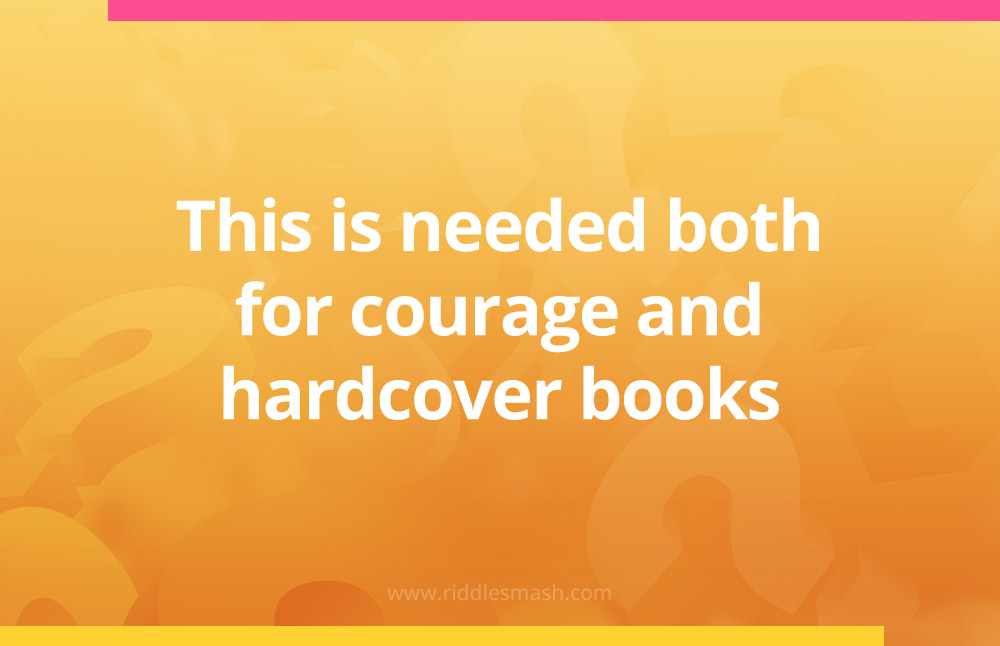 This is needed both for courage and hardcover books.
