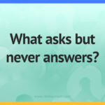 What asks but never answers?