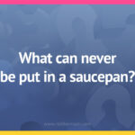 What can never be put in a saucepan​?