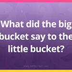 What did the big bucket say to the little bucket?
