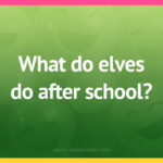 What do elves do after school?