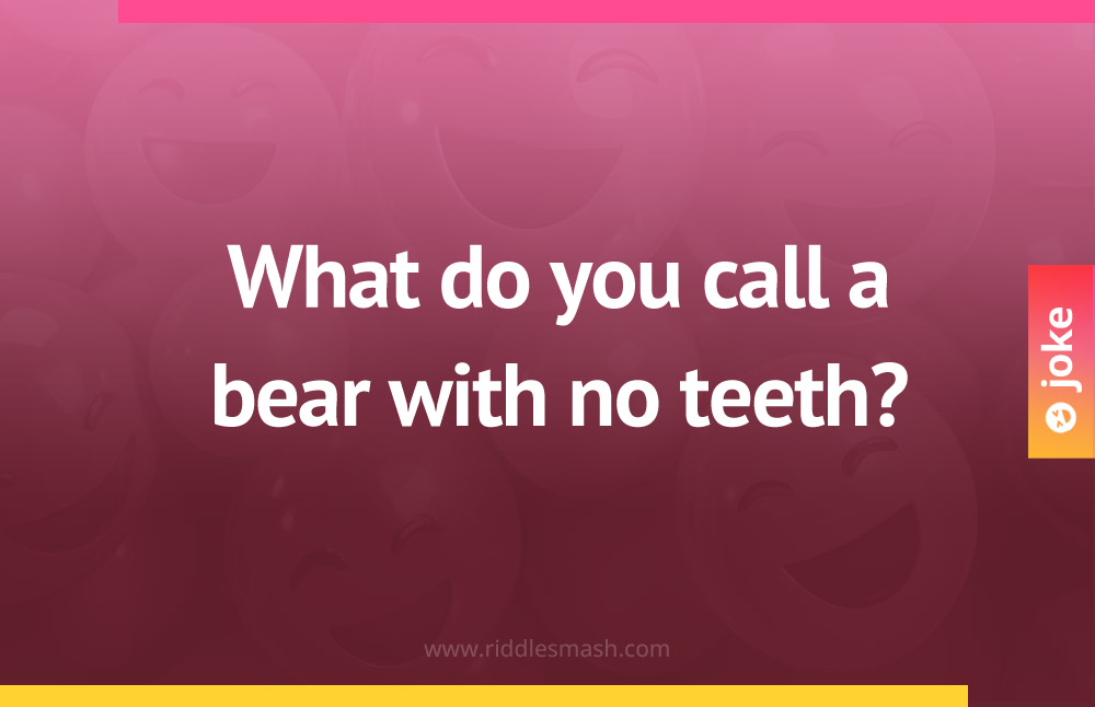 What do you call a bear with no teeth?