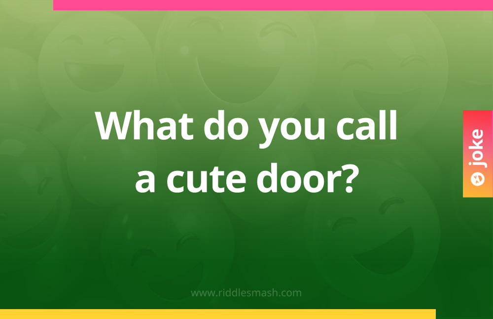 What do you call a cute door?