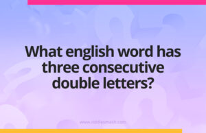 What english word has three consecutive double letters​?