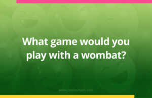 What game would you play with a wombat?