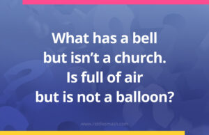 What has a bell but isn't a church. Is full of air but is not a balloon?