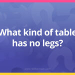 What kind of table has no legs?