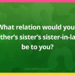 What relation would your father's sister's sister-in-law be to you?
