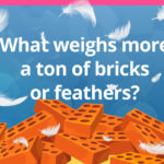 What weighs more a ton of bricks or feathers?