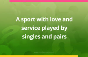 A sport with love and service played by singles and pairs.