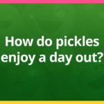 How do pickles enjoy a day out?