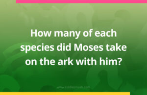 How many of each species did Moses take on the ark with him?