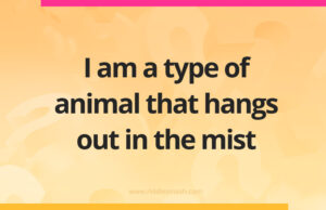 I am a type of animal that hangs out in the mist.