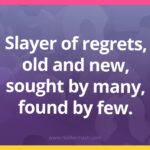 Slayer of regrets, old and new, sought by many, found by few.