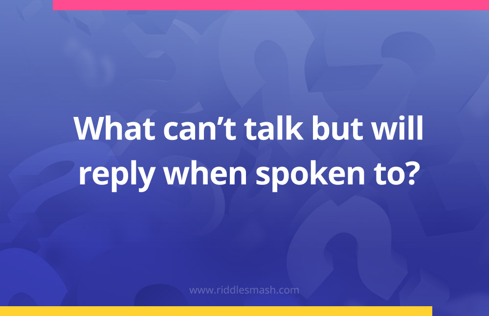 What can't talk but will reply when spoken to​?