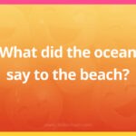 What did the ocean say to the beach?